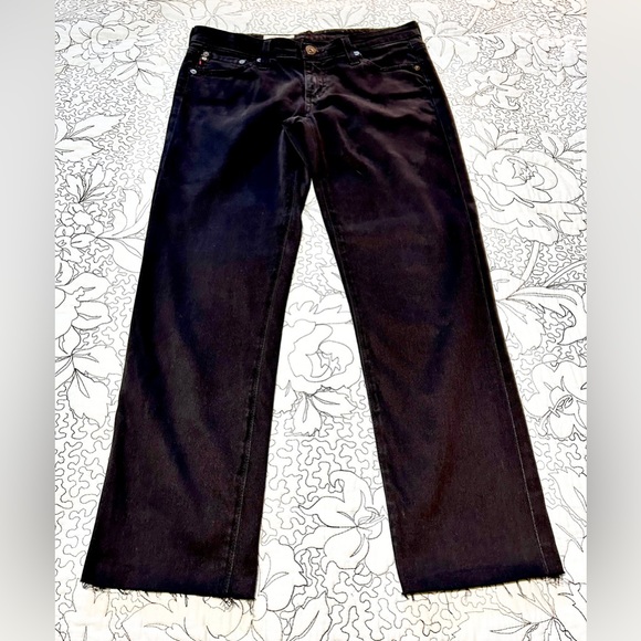 AG THE STILT Cigarette Leg Black Jean with Fringe Edge. Sz 28 - Picture 14 of 15